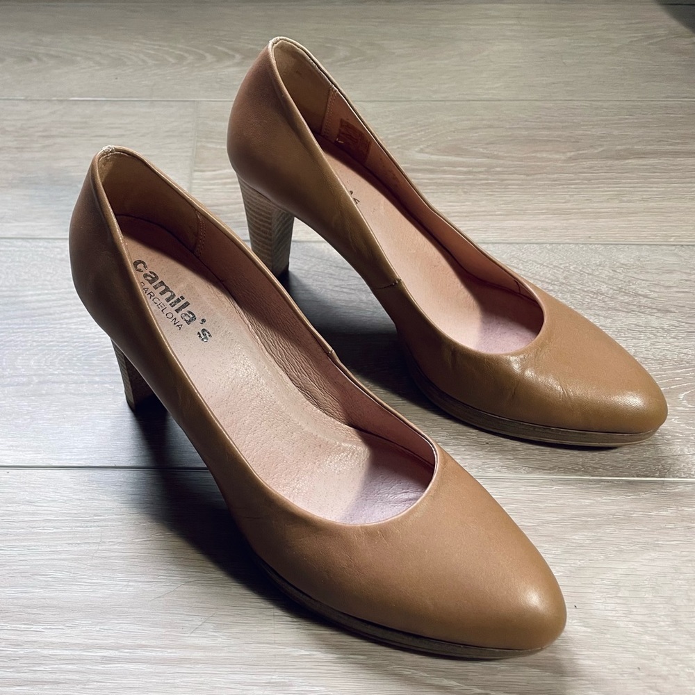 Tan Leather Heels